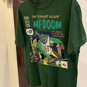 Mf Doom Shirt Retro 90_S Hip Hop Rap Tour Forest Green Tee Doom Green